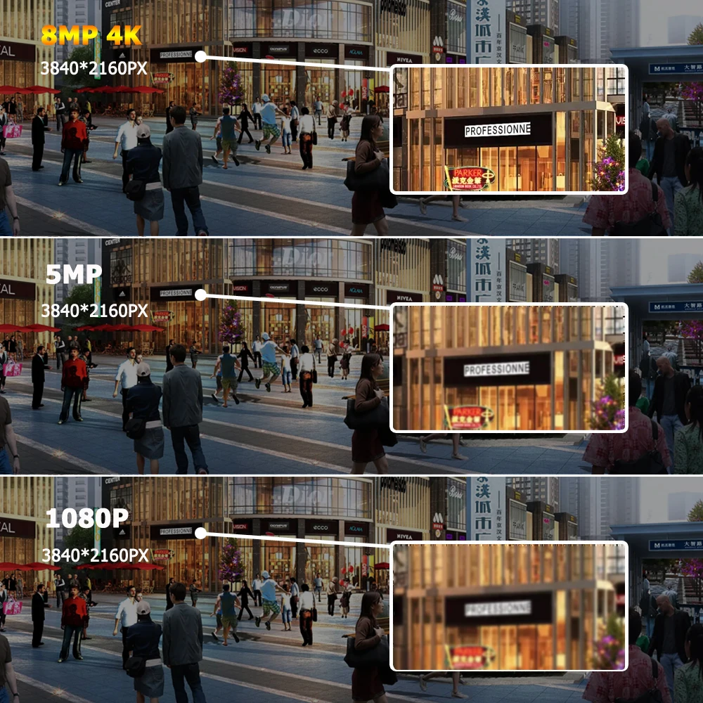 Система видеонаблюдения 4K Ultra HD 8MP POE NVR Kit Metal Street Водонепроницаемая аудио Цветная