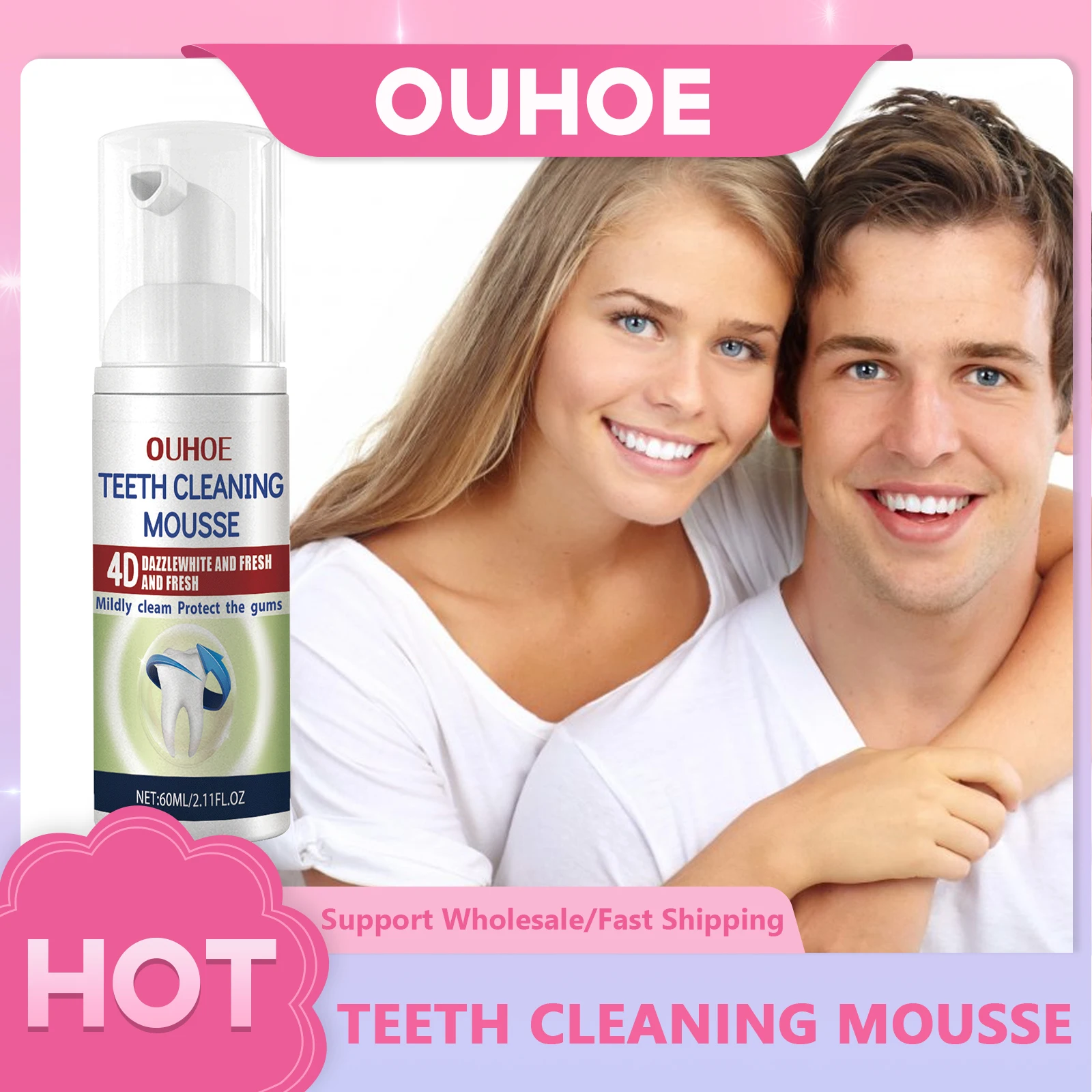 

Tooth Cleaning Mousse Remove Bad Breath Yellow Teeth Remove Smoke Tea Stains Tartar Dental Cleaning Whitening Foam Toothpaste