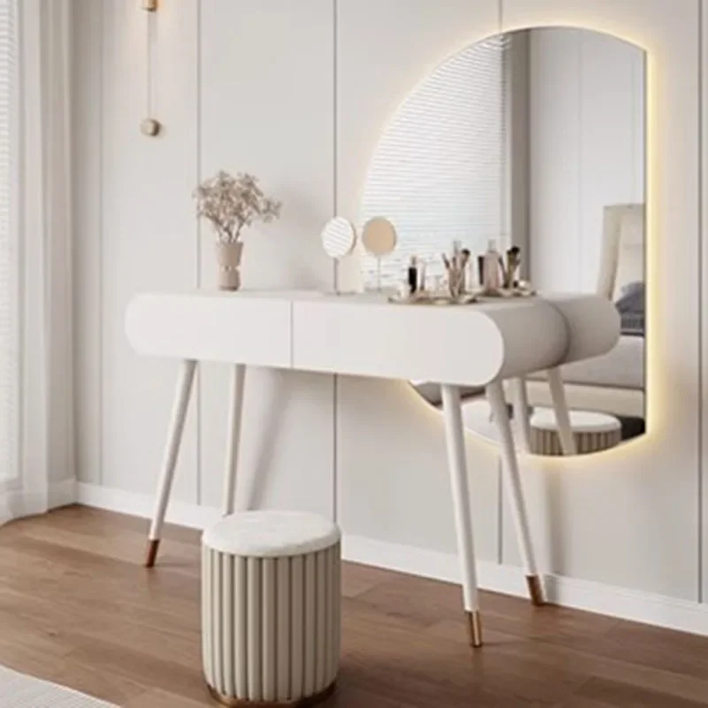 

Комод в эстетике белый, современный минималистичный столик для хранения косметики в спальне, для отеля, мебель для спальни
