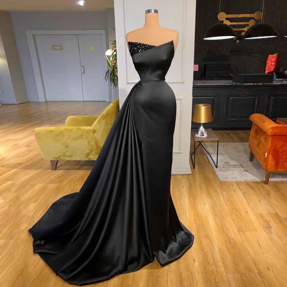 

UOSU Красное Вечернее Платье милое без рукавов плиссированное платье русалки для выпускного вечера со шлейфом