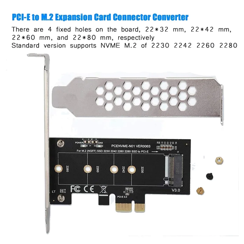 Адаптер M.2 PCIe плата расширения к PCI E3.0 X1 M2 SSD NGFF NVME (ключ M) 3 0x1 для настольного Express