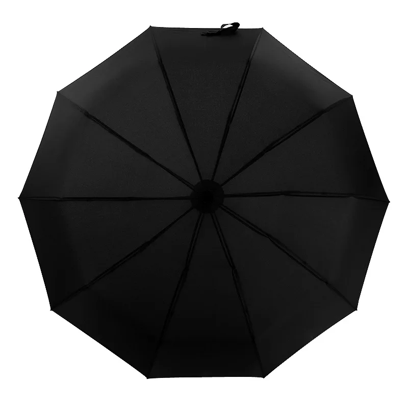 Автоматический складной зонт с 10 косточками для мужчин и женщин деловой черный