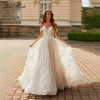 exquisite sweetheart a line wedding dress for women lace appliques bridal gown backless white bridal dress robe de mari%c3%a9e