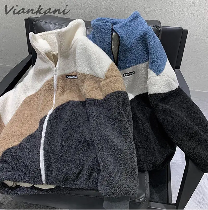 Winter Jackets For Men Casual Plus Velvet Warm Outerwear Zipper Casual Male Sweetshirt Coats Korean Streetwear Fleece Hoodies