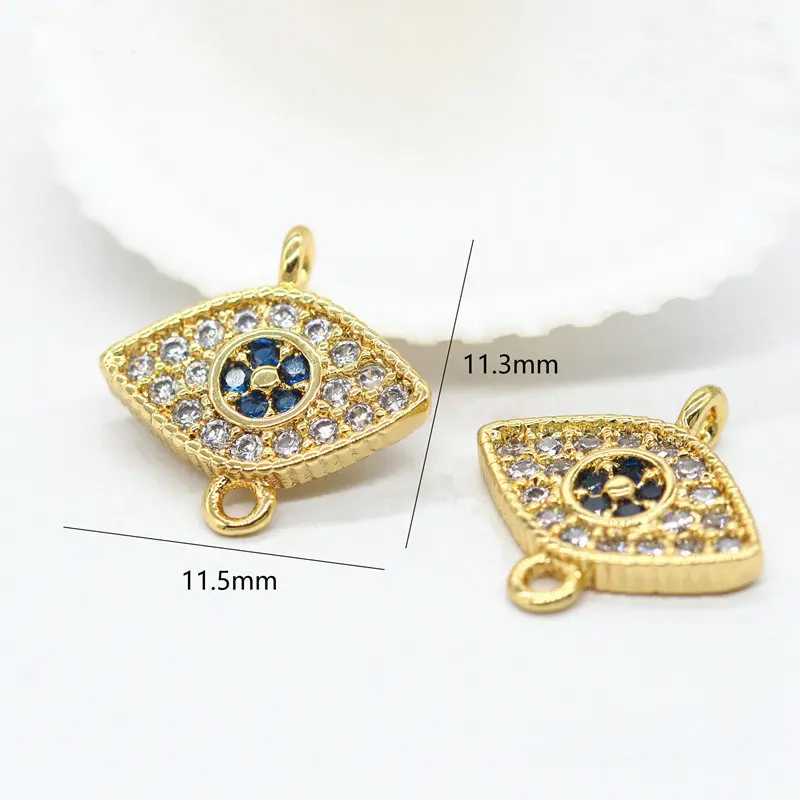 4 предмета в комплекте из 14-каратного золота с Цвет латуни и циркон греческий глаз