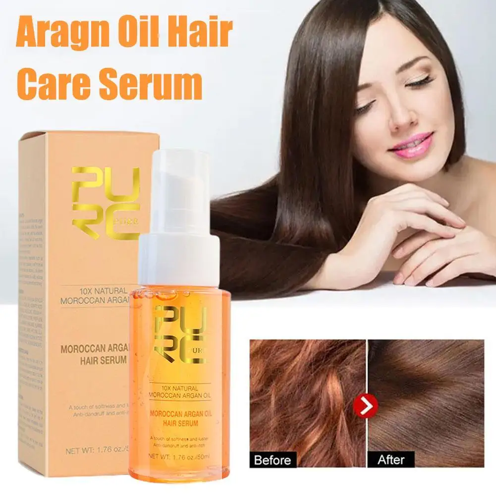 

Morocco Argan Hair Oil Smoothing Essence Soft Repair Damaged Frizz Anti-Dandruff Scalp Treatment Serum Hair Care Products PURC