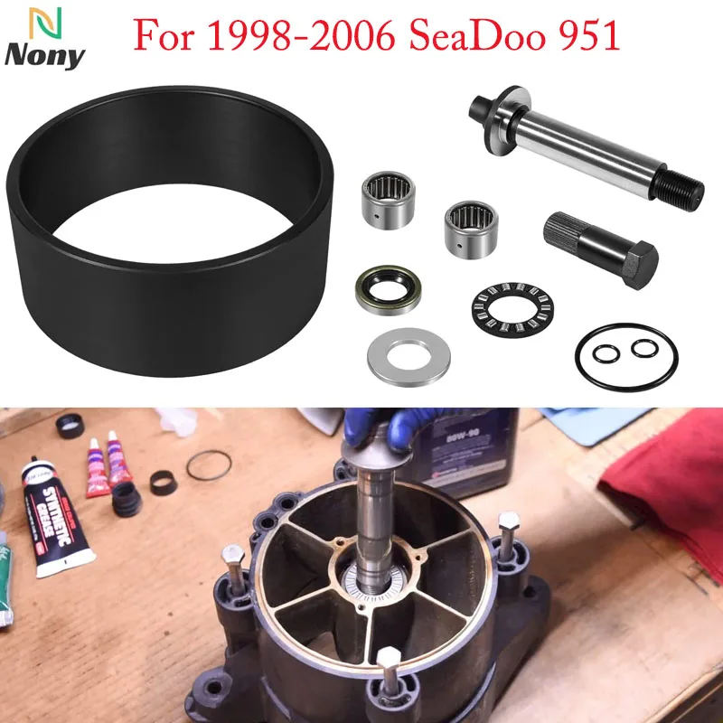 Jet Pump Kit with Wear Ring/Impeller Shaft/Removal & Installation Tool for 1998-2006 SeaDoo 951 XP 3D GTI LE RFI DI GSX GTS LRV
