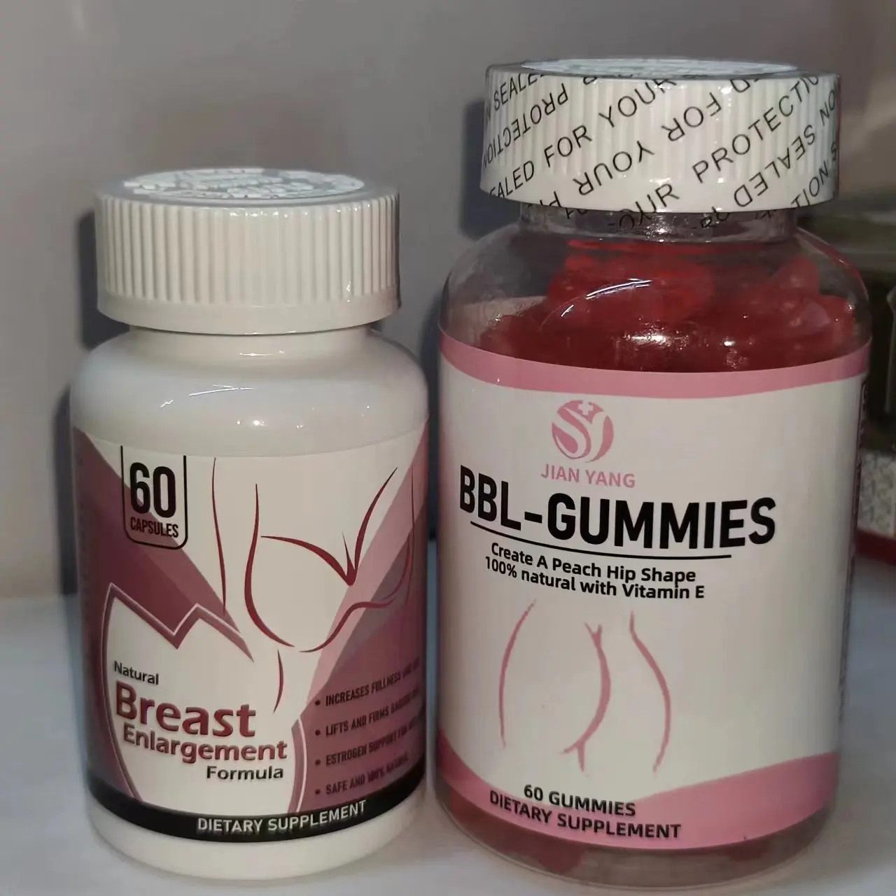 

2 Bottle Butt Lifting Soft Candy BBL GummiesVegetarian Dietary Supplement Create and Women's Chest Capsule Plumps Breasts