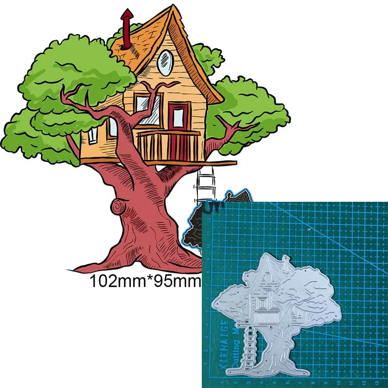 Металлические Штампы Для Скрапбукинга Мотивы Деревьев И Океанских Волн
