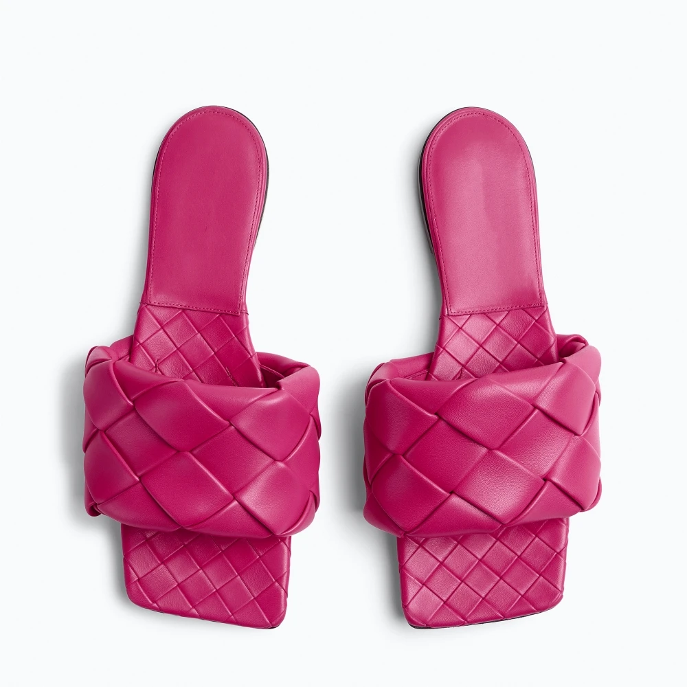 Fashion Weaving Slippers Women Casual Open Toe Soft Bottom Flat Sandals Ladies Comfortable Beach Slides Flip Flops Big Size Shoe