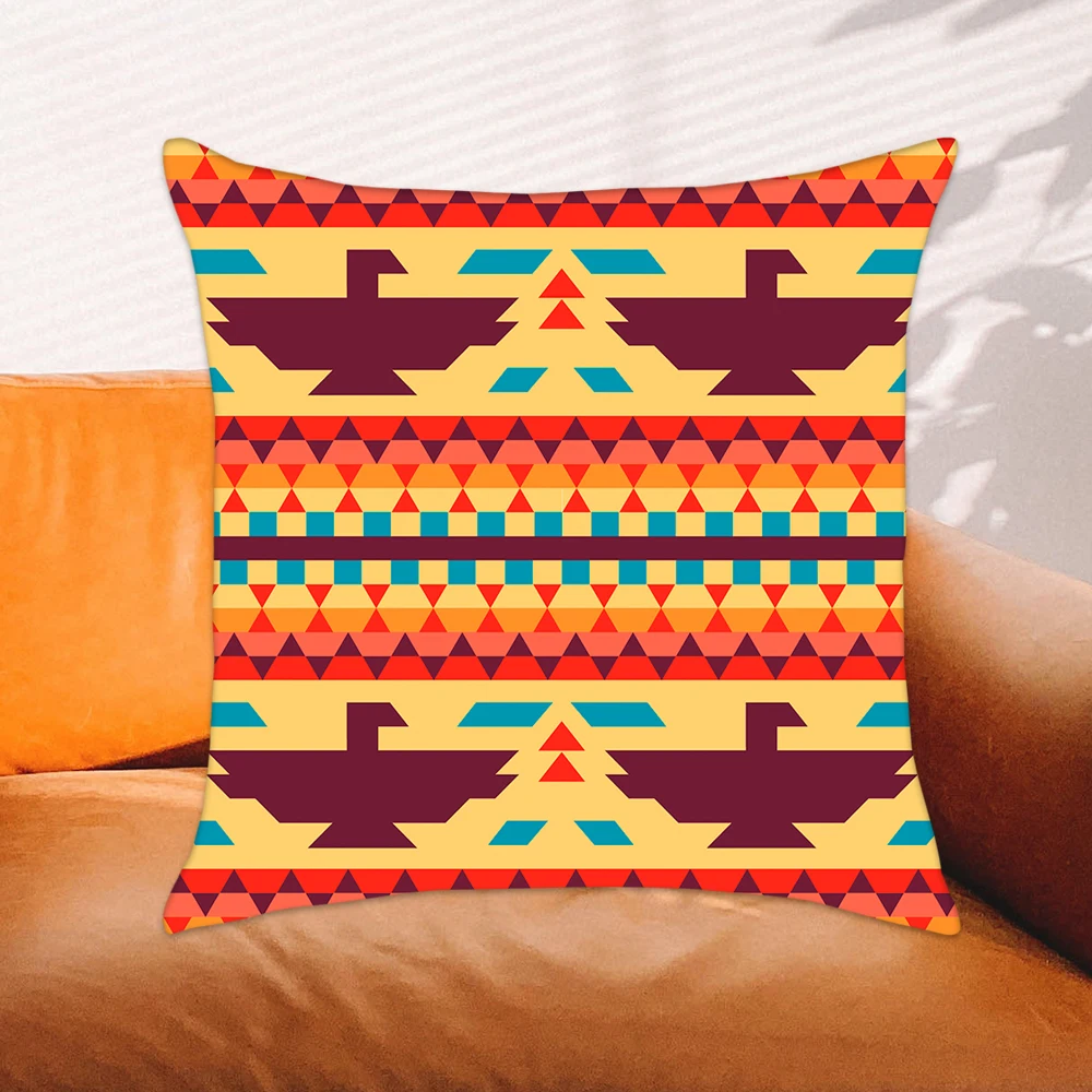 

Eagle Southwestern Throw Pillow Cover Native Home Decor Tribal Cushion Cover Aztec Print Ethnic Geometric Pillow Case 45x45cm