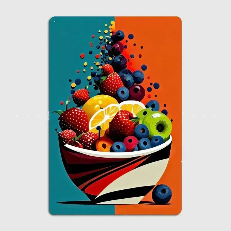 Металлическая вывеска &quotФруктовый салат&quot