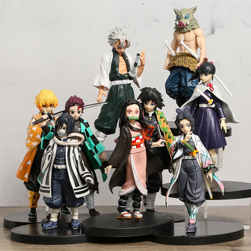 

Игрушечная фигурка из аниме «рассекающий демонов» Tanjirou Nezuko Zenitsu Inosuke Tomioka Kanawo Shinobu Sanemi Tengen
