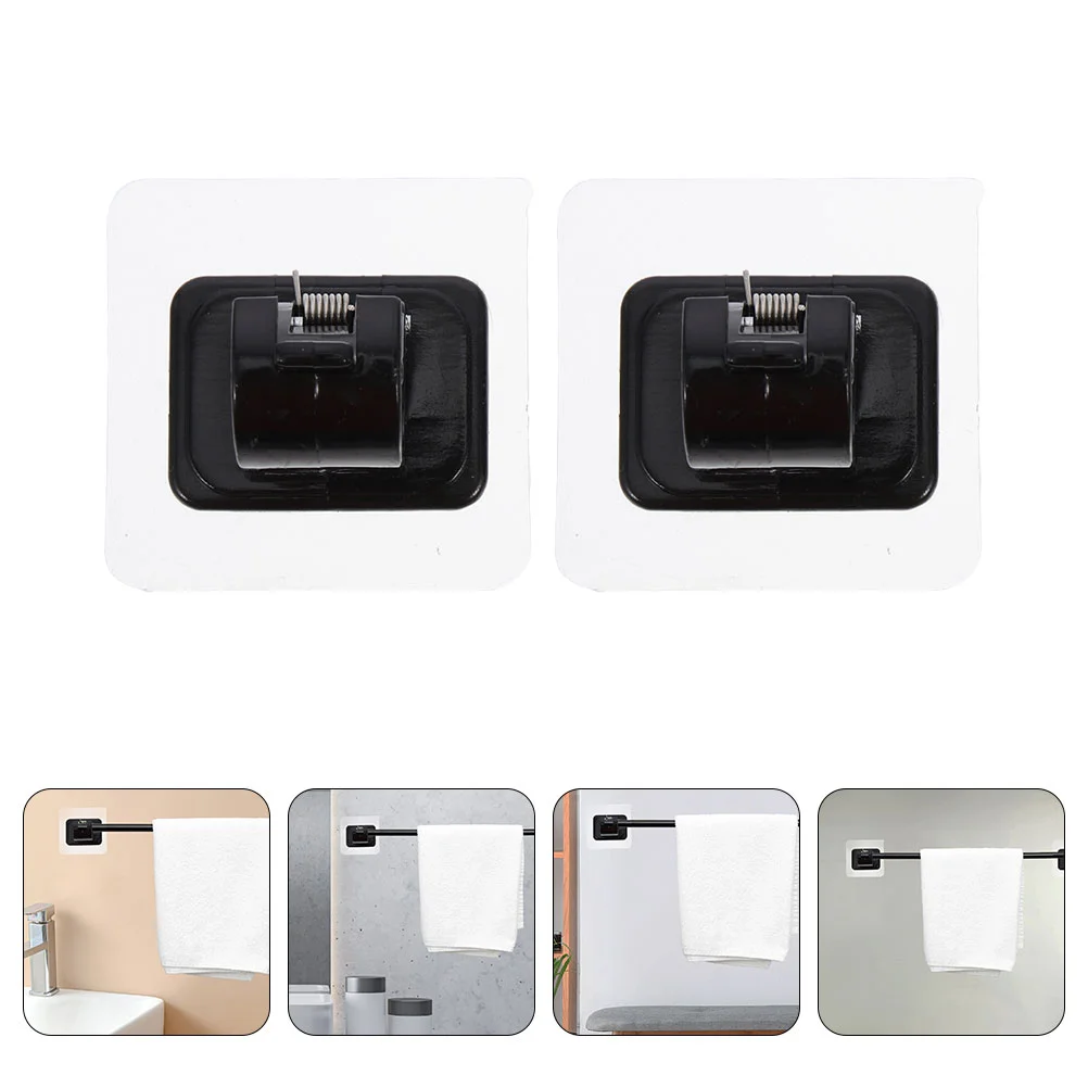 

Rod Curtain Bracket Holder Drapery Adhesive Brackets Self Hooks Support Rackshower Pole Standdrilling Tension Holders Wallmount