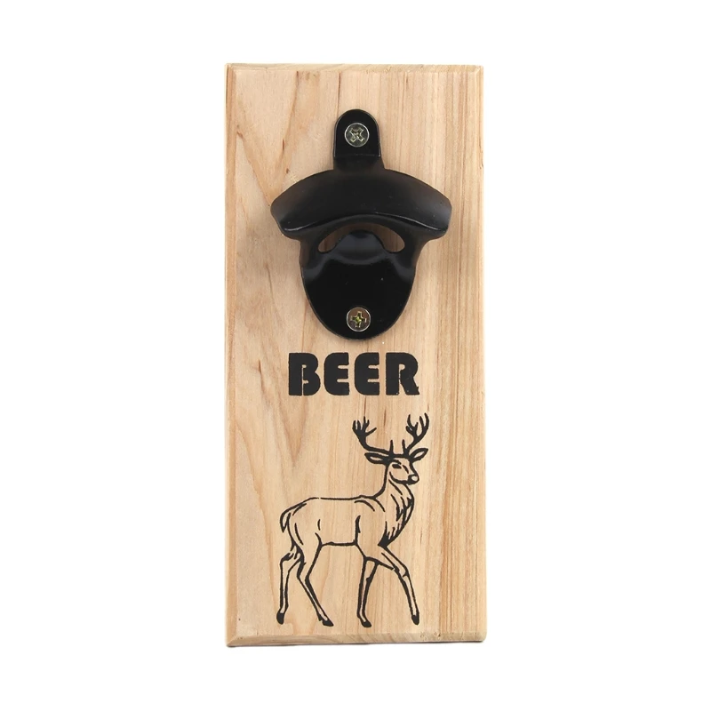 

Refrigerator Wall Mount Beer Bottle Opener with Magnetic Catcher Home Decor