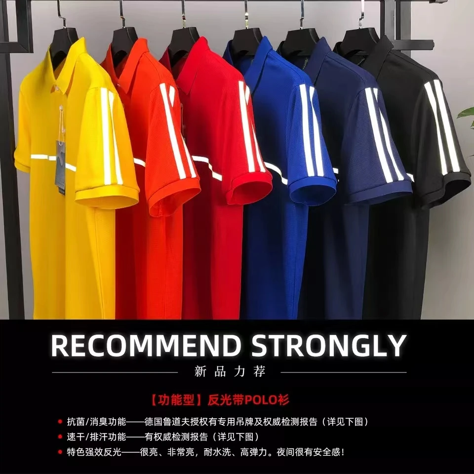 Men's Golf Shirt Luxury Functional Business Casual Polo Shirt Quick-drying Lightweight Lapel Short Sleeve T-shirt for Man Summer