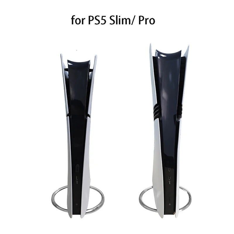 Фото Алюминиевая вертикальная подставка для PS5 Slim Pro, охлаждающая подставка-держатель, нижний кронштейн для Sony PlayStation 5 Slim Pro №5