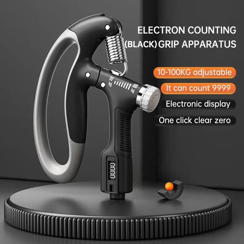 

10-100 кг Регулируемый тяжелый захват для фитнеса, ручной захват, усилитель, пружинный расширитель пальца, тренажер для мышц, 1 шт.