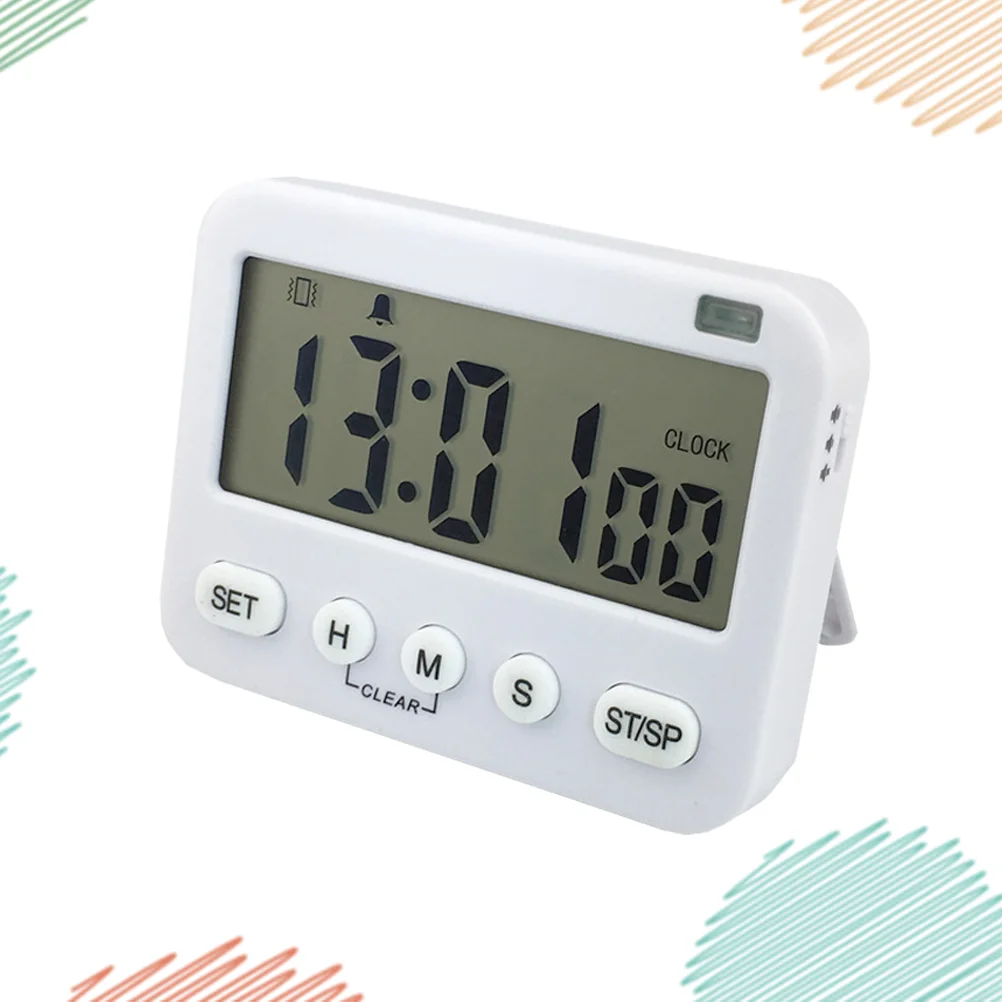 

1pc Timer Clock Display Mute Vibration Clock Timekeeper Timing Reminder for Kitchen