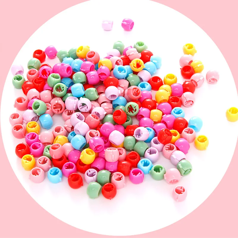 

30/80pcs Hair Braids Maker Beads Headwear Cute Candy Colors Plastic Hairpins Hair Claw Clips for Women Girls Hair Accessories