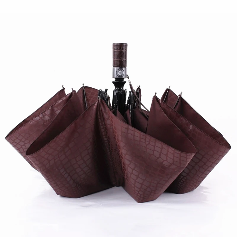 

Fashion Crocodile Print Automatic Umbrella Women Man UV Rainproof Umbrella Parasol Rain Sun Light Umbrellas