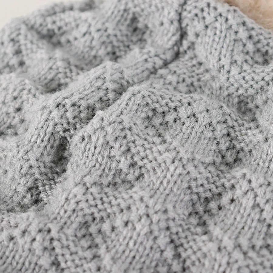 Зимняя Шапка-бини с черепом для младенцев на флисе