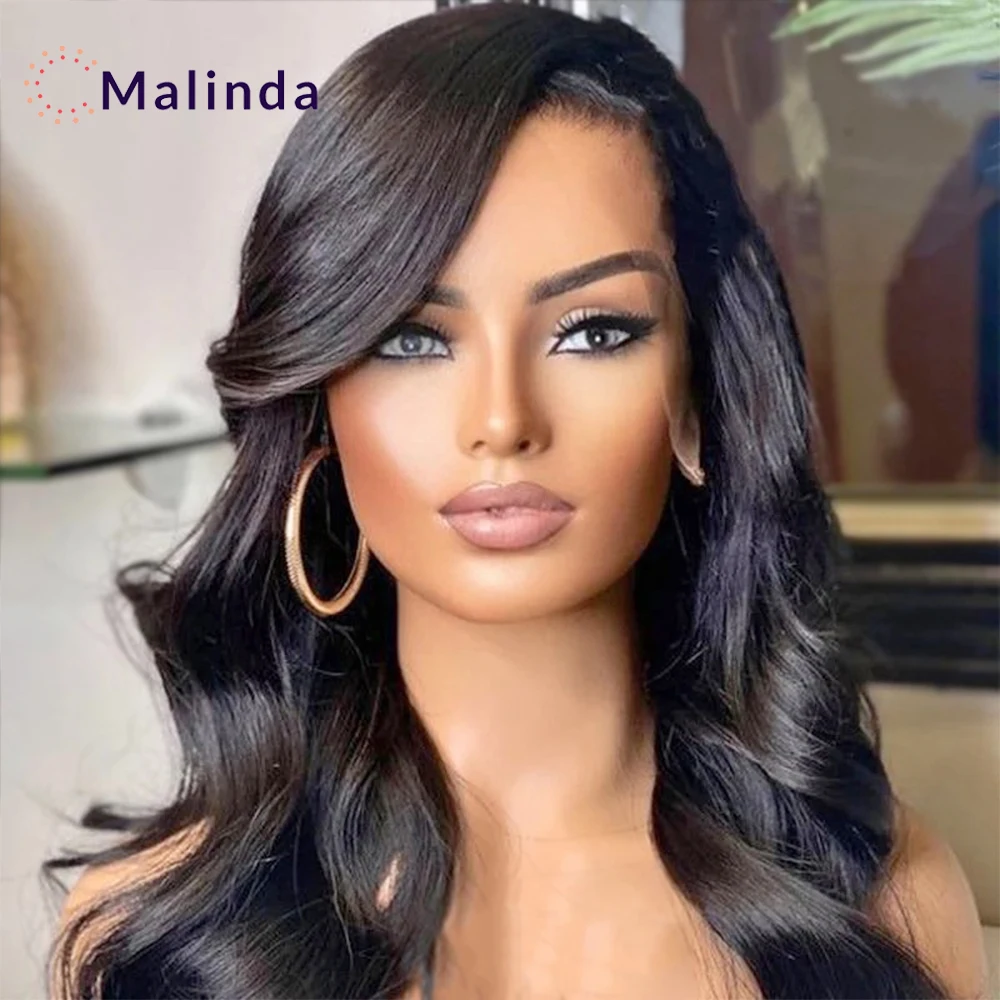 250% Высокая плотность 4x4 13x4 Прозрачные кружевные фронтальные бесклеевые парики