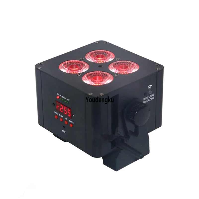 Перезаряжаемый сценический прожектор DMX беспроводной светодиодный par 4x18 Вт rgbwa uv 6