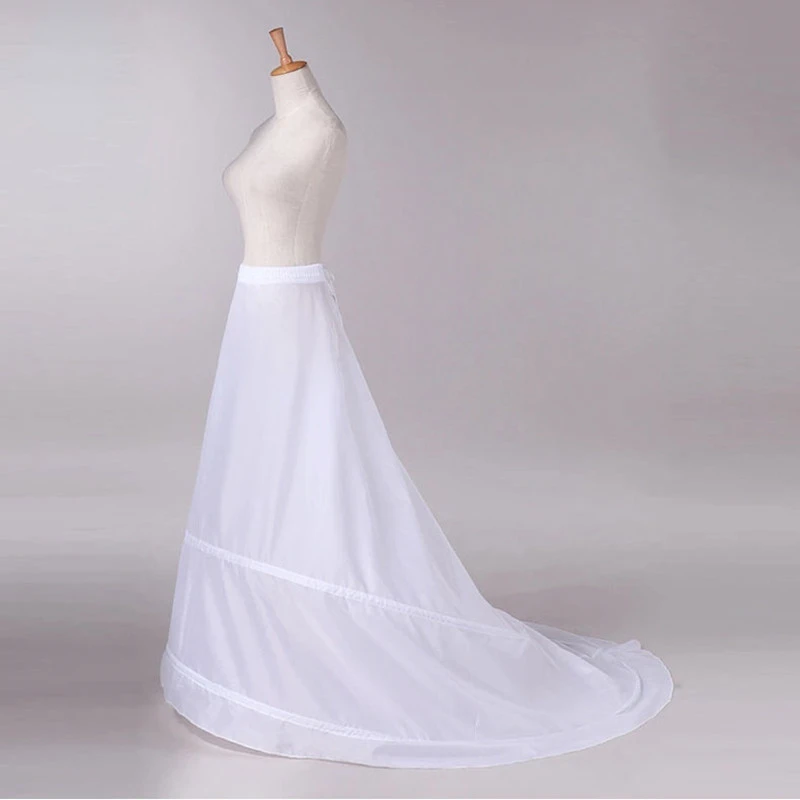 

Bride Wedding Dress Underskirt on The Ground Long Two-steel Gauze-free Trailing Dresses Petticoat Three Steels One Yarn Bustle