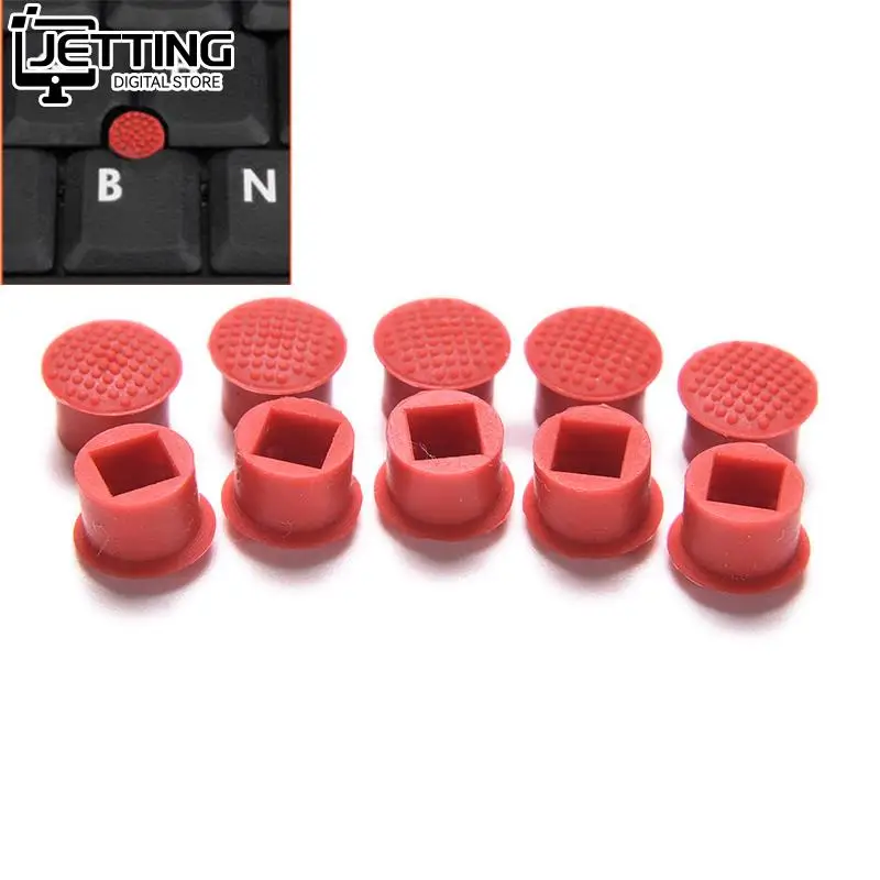 

10pcs Laptop Nipple Rubber Mouse Pointer Cap for IBM Thinkpad Little TrackPoint Red Cap for Lenovo Keyboard Trackstick Guide