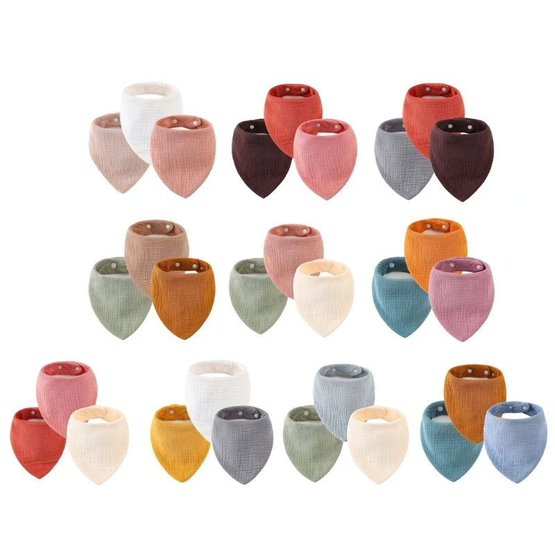 

Cotton Bandana Drool Bibs 3-layer for Baby Girl Boys for Drooling & Teething