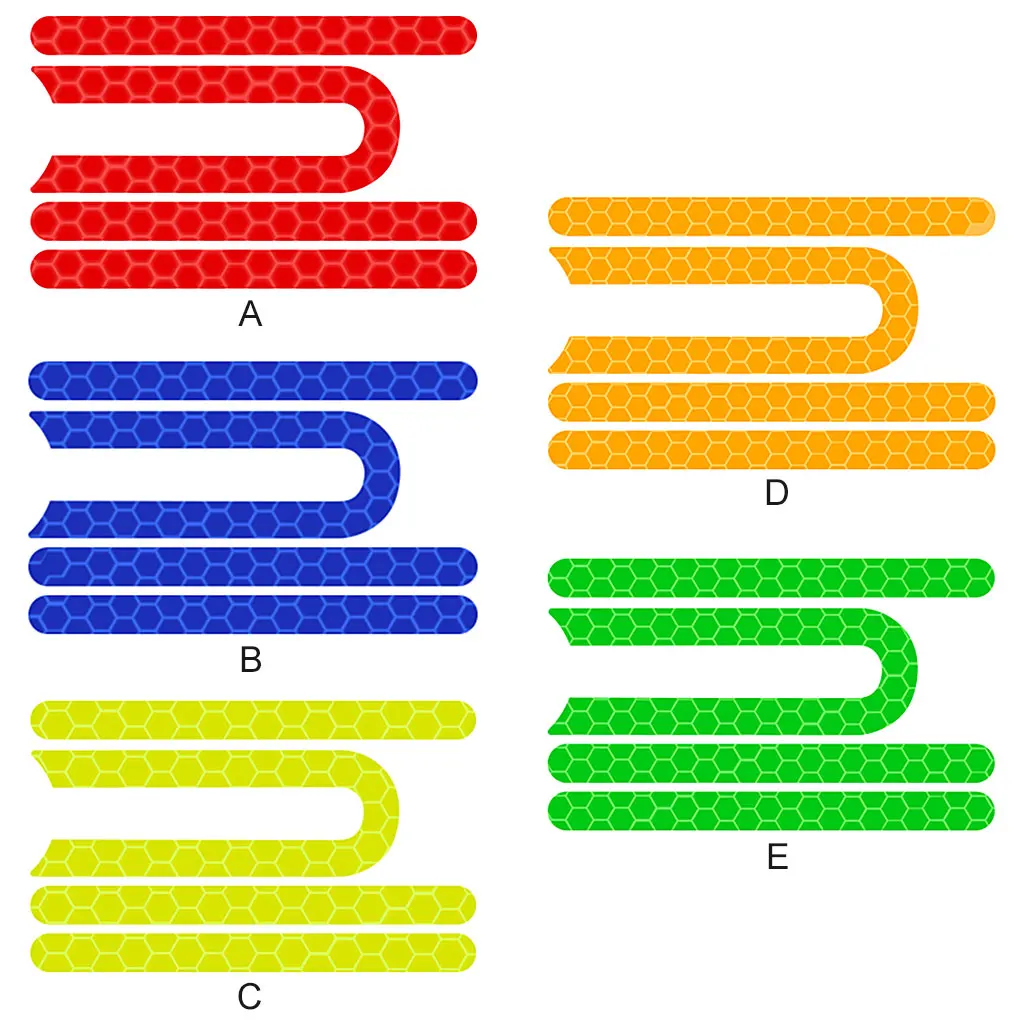 

Pack of 44X Reflective Strip Plastics Craftsmanship Self-adhesive Decal Bike Sticker Rainy Accurate Design Safety Strips Blue