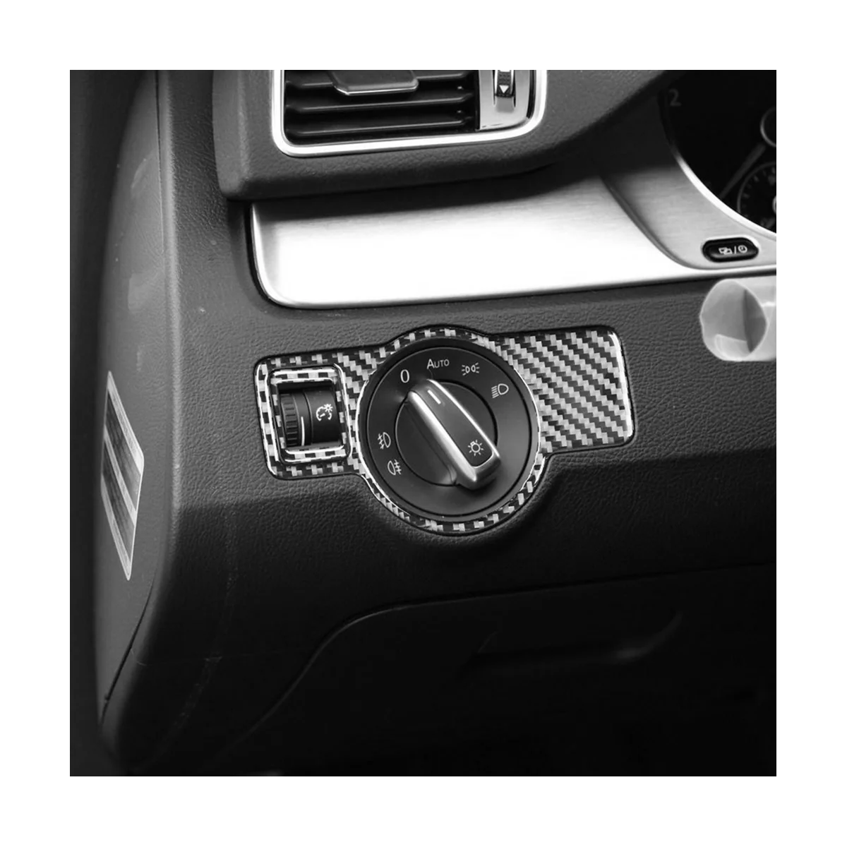 Мягкая наклейка для переключателя автомобильной фары из углеродного волокна CC
