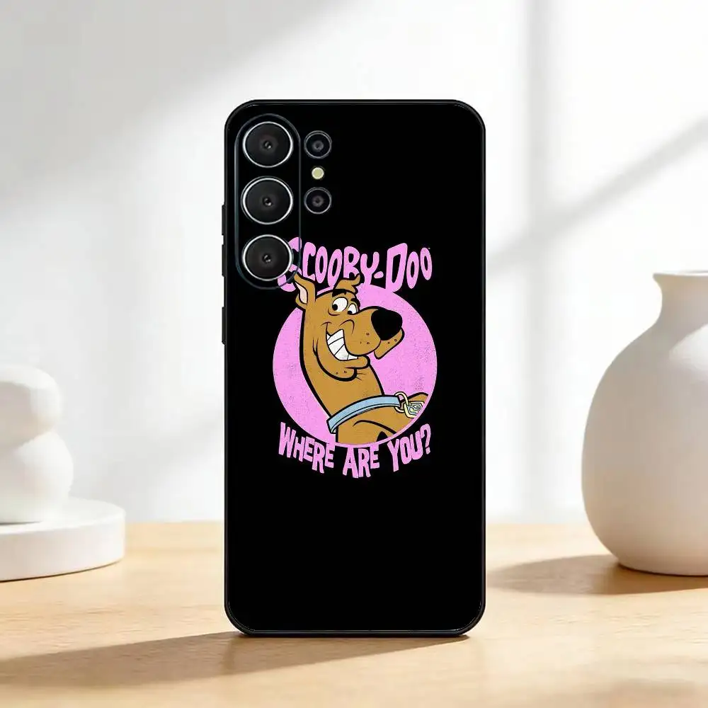 Фото Мультяшный чехол для телефона с Скуби-Ду для Samsung S25, S24, S21, S22, S23, S30, Ultra, S20, Plus, Fe, Lite, Note, 10, черный чехол. №4