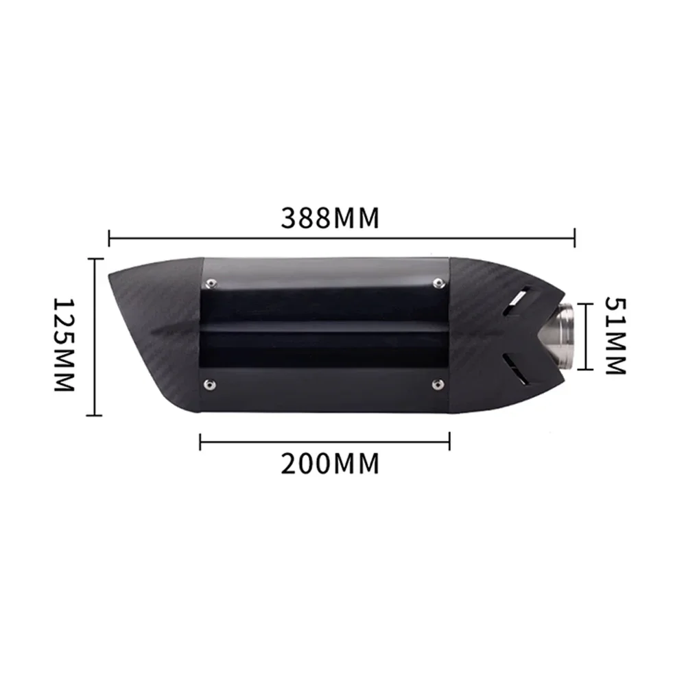 Модифицированная выхлопная система мотоцикла универсальная труба глушителя 51