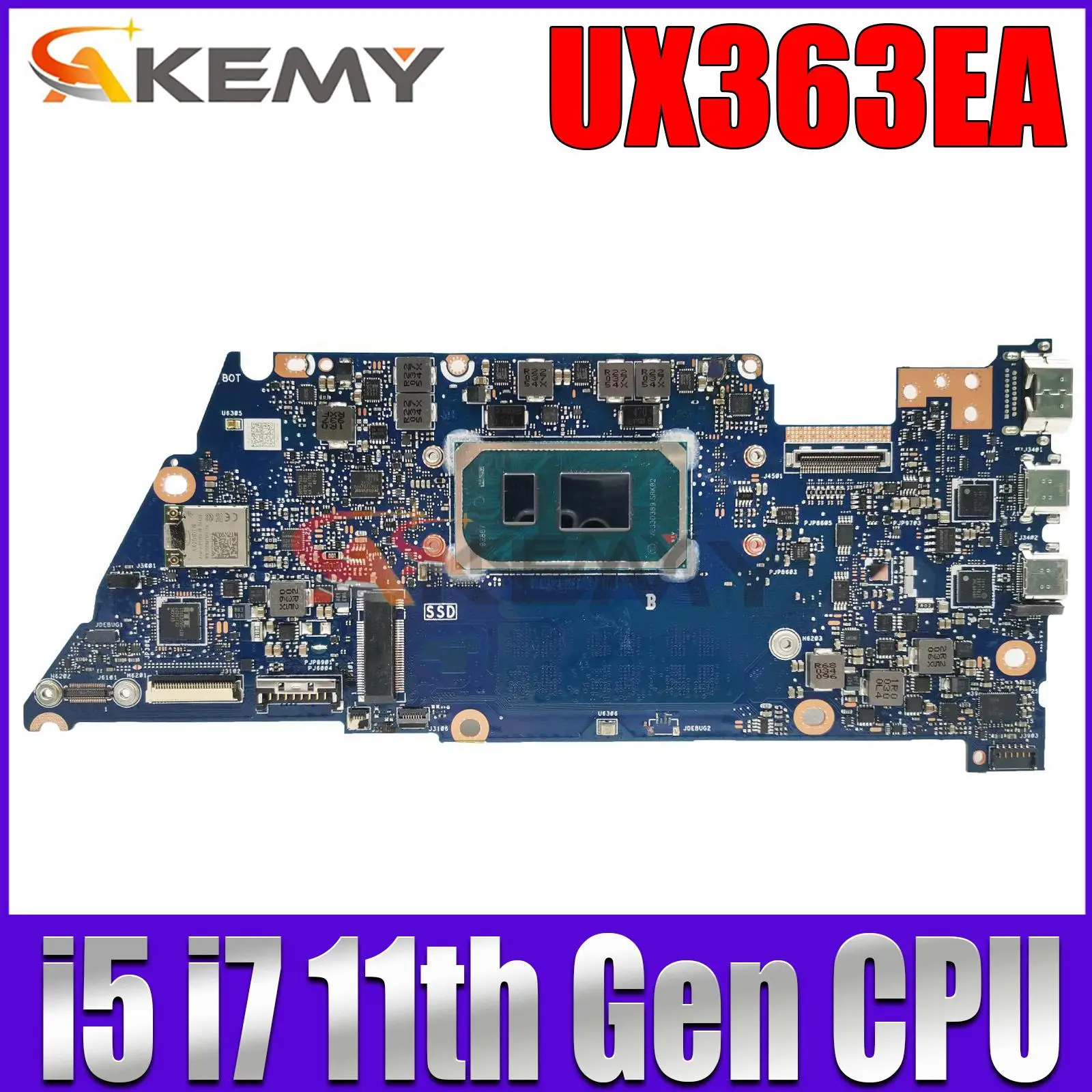 UX363EA Материнская плата ASUS Zenbook Flip 13 UX363 BX363EA RX363EA UX363E материнская плата для ноутбука i5 i7 11-го поколения 8 ГБ/16 ГБ ОЗУ