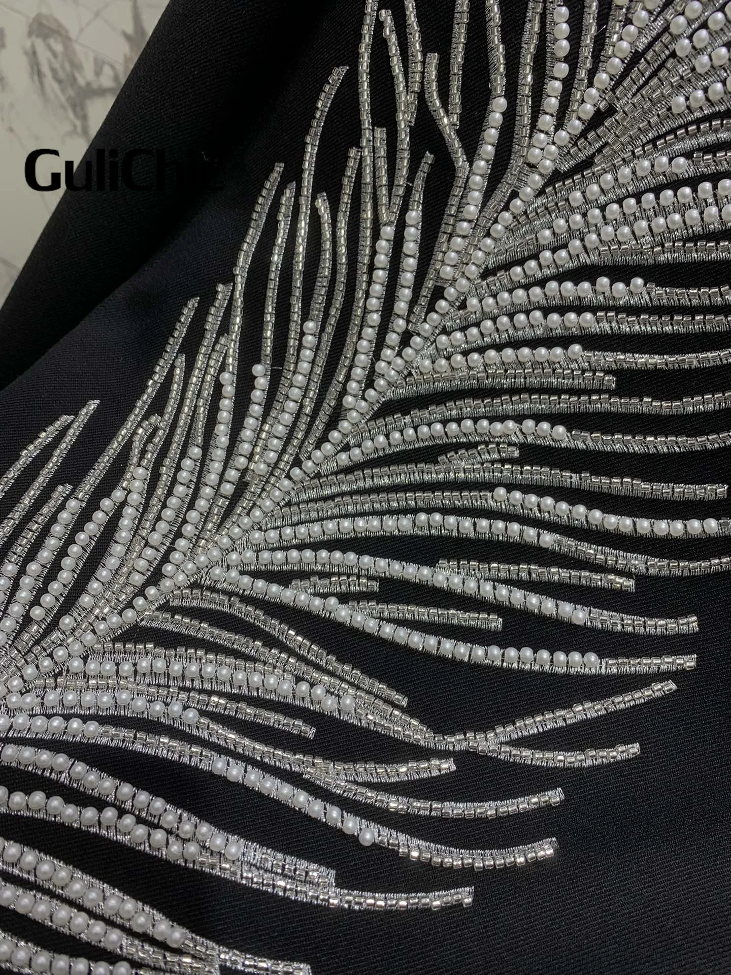 10 26 GuliChic великолепный пиджак с перьями и жемчугом вышивкой бисером дизайн