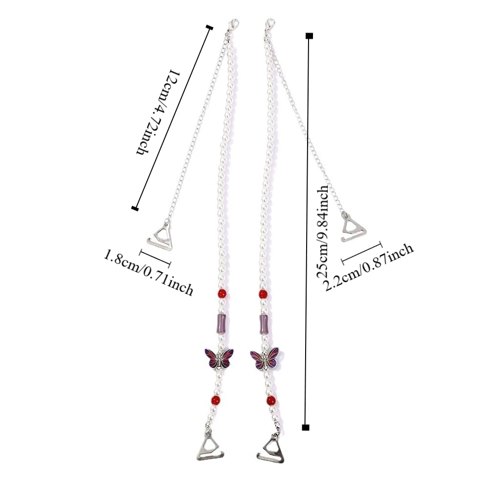 Регулируемые очаровательные нескользящие бретели для нижнего белья с бабочкой и
