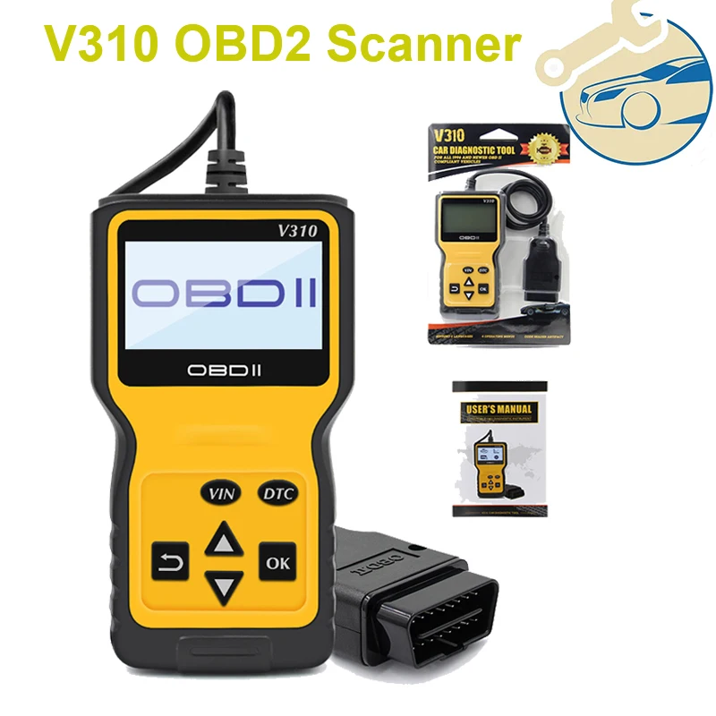 Диагностический сканер V310 OBD2 dдиагностический сканер OBD2 считыватель кодов OBDII EOBD Считывание/очистка отказа автомобильный диагностический инструмент