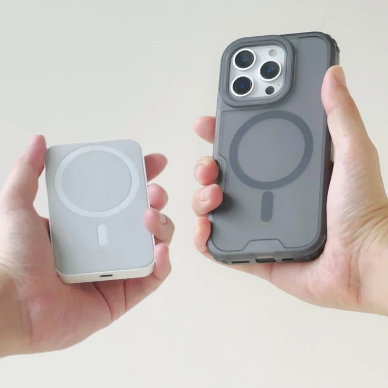 Неоновый полупрозрачный чехол MagSafe с беспроводной зарядкой для iPhone 16 Pro 15 14 13 Max