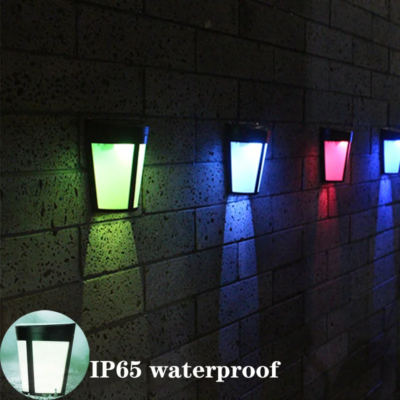 

Водонепроницаемый настенный светильник на солнечной батарее, уличное светодиодное освещение для сада, забора, сада, ночное Индукционное ла...