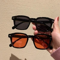 retro vintage square frame sunglasses for women men unisex ridding black transparent frame outdoor sports sunglasses eyewear