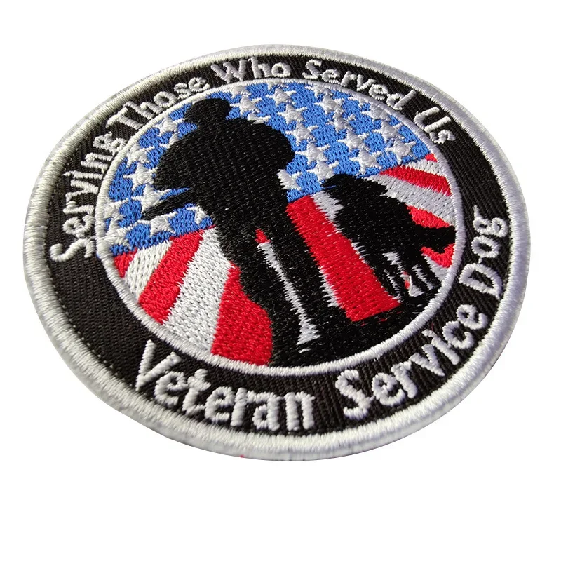 Значок рюкзака для собаки ветеранов армейские нашивки жилет из ткани в стиле