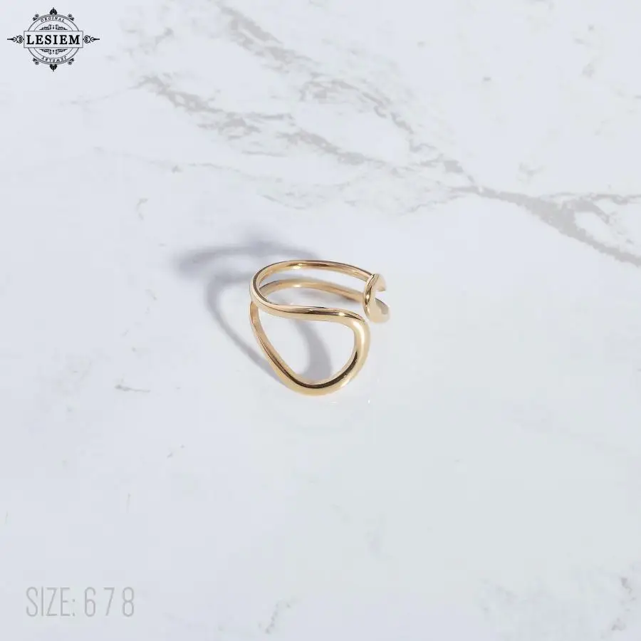 Женское Обручальное кольцо с изогнутым широким лицом размер 6 7 8