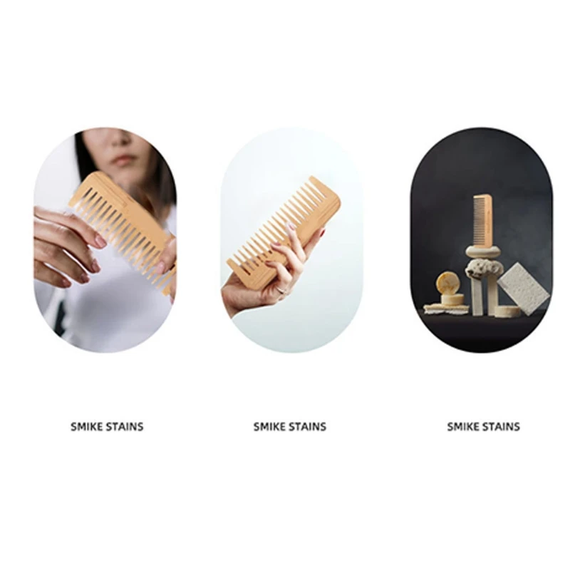 

Natural Bamboo Wooden Wide Tooth Comb Anti-Static Comb Hair Care Healthy Comb Massager for Hair Styling Tool