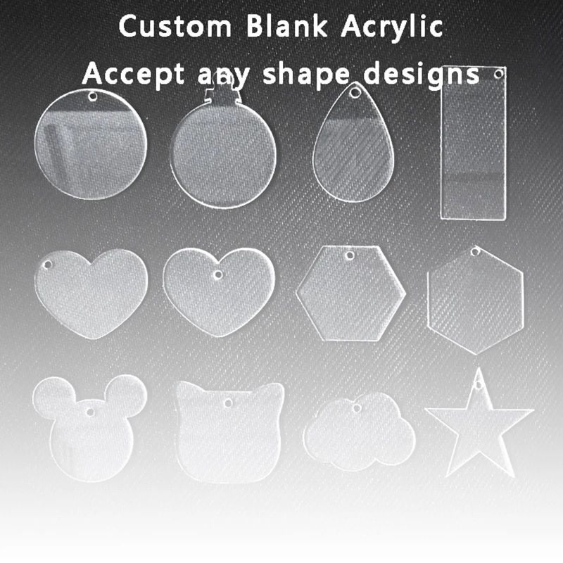 1 шт. пустые акриловые брелки для ключей |