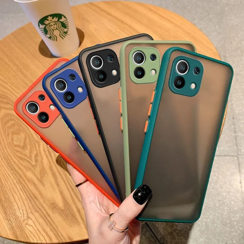 Cover For Xiaomi Mi 11 Lite Case Candy Color Camera Protection Skin Touch Soft Phone Case For Xiaomi Mi 11 Lite Ultra Mi11i Pro