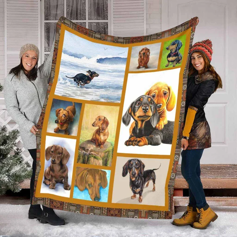 

Human Friend Spaniel Dog Sherpa Blanket Lightweight Soft Fleece Blanket Nice Birthday Gift For Dog Lover Dog Cute Animal Blanket