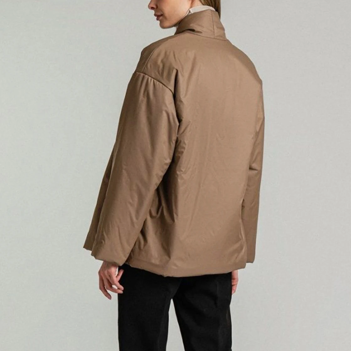 Winter Coat for Women 2022 Thick Warm Parkas Coat Ladies Lace Up Cotton Jacket Female Elegant Casual Office Solid Loose Outwear 