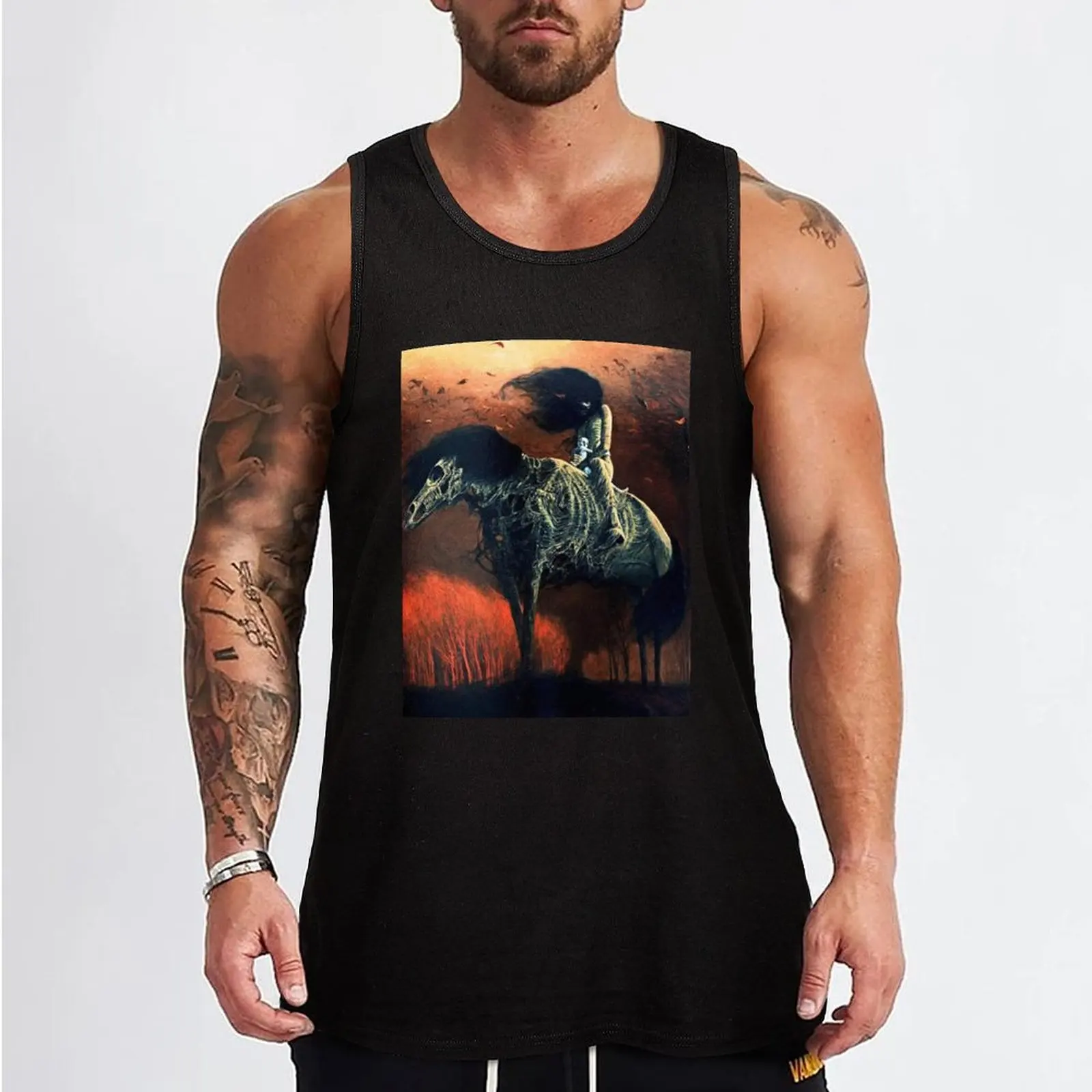 Untitled (Horse Rider) от Zdzis?aw Beksiński Майка без рукавов жилеты японская футболка